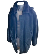 Men's Genuine Shearling Sheepskin Black Leather Jacket