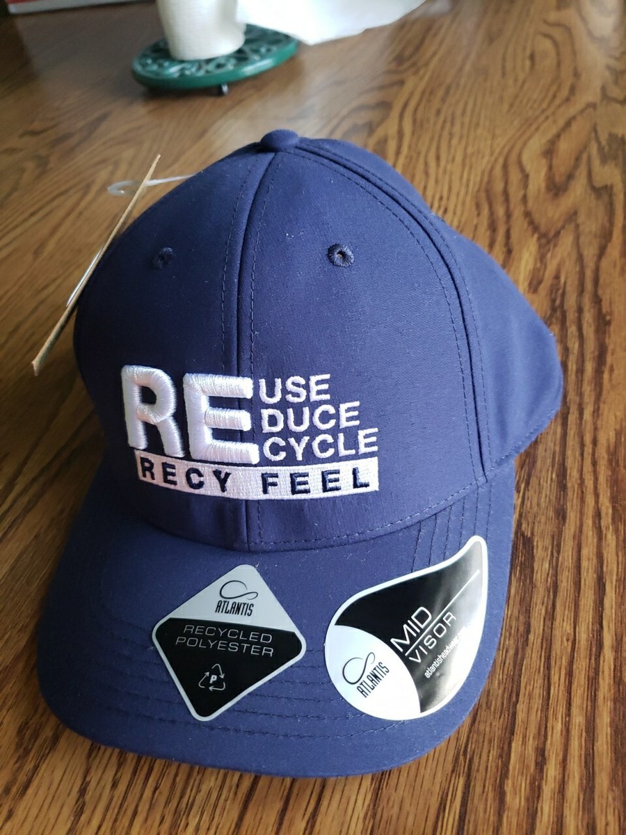 帽子 TSTS RECYCLED POLYESTER DRAWSTRING CAP Atlantis Recycle Hat Cap Fully Recycled Sustainable Navy Blue