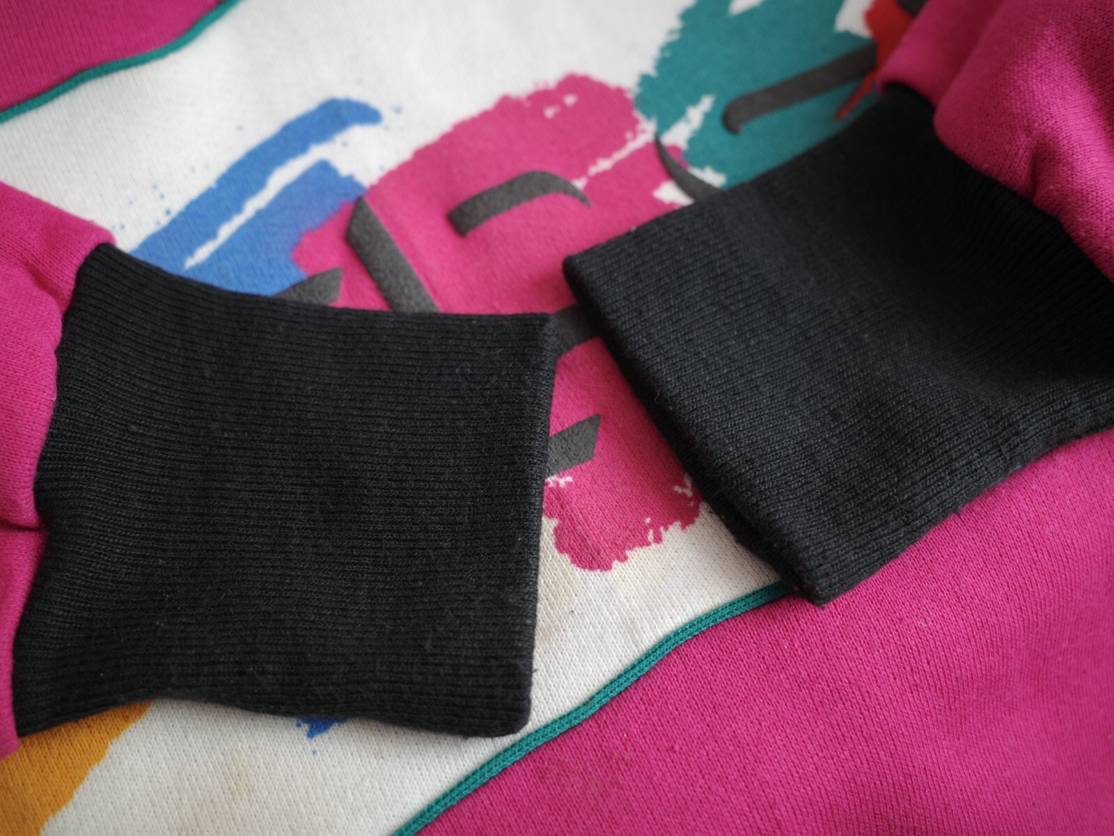 Vintage 80s Pepsi Rugby Polo Sweatshirt Color Block Pink Size Men's Medium EUC image 4