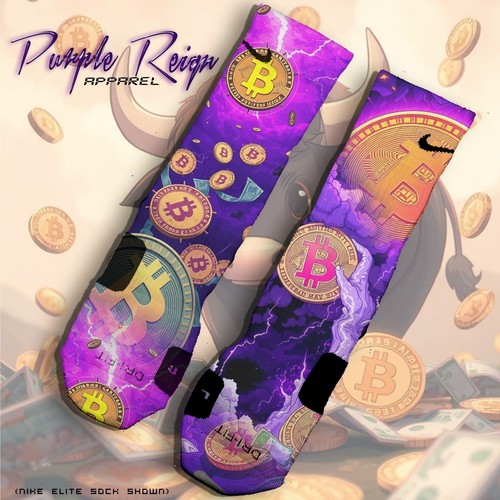 NIKE "BITCOIN Takeover" MATCHING Custom Elite Socks Nike travis crypto sneaker