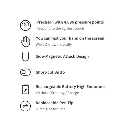 Stylus Active Pen für HP ENVY Spectre Pavilion X360 Laptop 4096 Druckpunkte - Bild 8 von 13