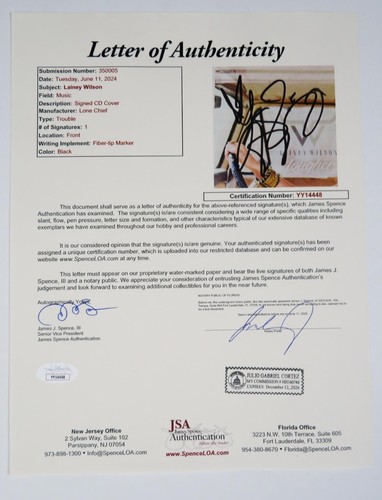 Cubierta de CD y CD JSA autografiada firmada por LAINEY WILSON "más dura" - Imagen 2 de 13