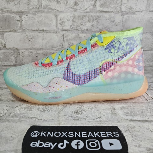 Nike Zoom KD 12 Peach Jam 2019 Teal Tint Basketball CK1195 300 Men's Size 9.5 - Picture 4 of 6