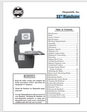 Shopsmith 11” Bandsaw manual 44 p. gloss protective covers comb bound lay flat