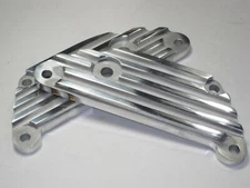 70-4711 Triumph finned passenger footpeg engine plate set unit 650 aluminum 