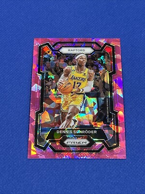 Dennis Schroder Pink Ice Prizm 2023-24 Panini Refractor Card #265