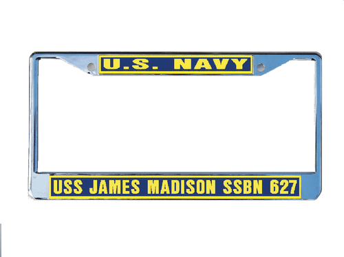 USS JAMES MADISON SSBN 627 License Plate U S Frame Military Car-Truck-RV SSF - Picture 4 of 8