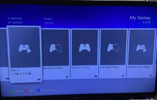 Xbox 360 S Slim Bundle 250GB Konsole 2 Controller Kabel 28 Spiele getestet funktioniert - Bild 15 von 19