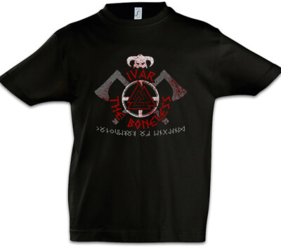Ivar The Boneless Kids Boys T-Shirt Viking Vikings Odin Norse Valhalla Valhall