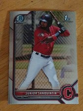 2022 Bowman Chrome Prospect #BCP-80 Junior Sanquintin - Cleveland Guardians
