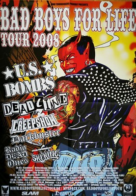 BAD BOYS FOR LIFE 2008 TOUR - orig. Concert Poster - Plakat - DIN A1 - F/U 1156