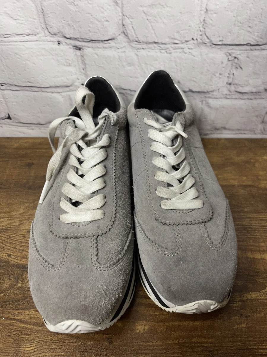 REBECCA MINKOFF Women s Shoes Sneakers Susanna Leather Grey Silver