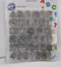Wilton Industries Inc. 37 Pc Fondant Alphabet  Numbers Cut Outs New