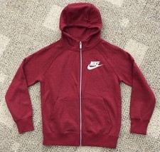 Nike Full Zip Sweatshirt Jacket Hoodie Red 872651-677 Boys Girls Youth M 10 11