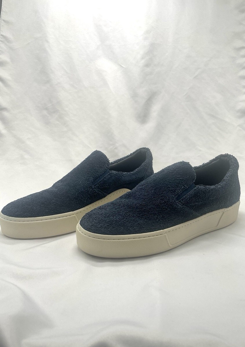 Balenciaga Navy Blue Slip On Sneaker with Terry Cloth Upper