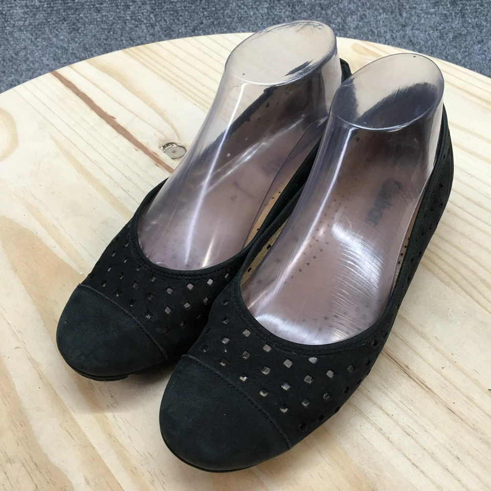 Gabor Shoes Womens US 6 UK 4 Slip On Flats Black Leather Comfort Closed Toe - Image 3 of 4