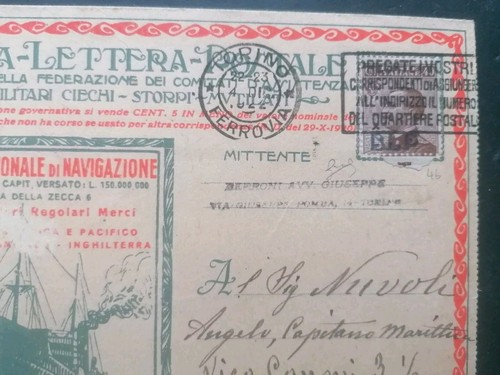 Regno Busta Lettera Postale Blp N 4 B Firmata Cat 21 - Foto 2 di 3