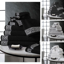 Greek Key Style 100% Egyptian Cotton Towels Sets Bath Sheets Jumbo Sheets Hotel