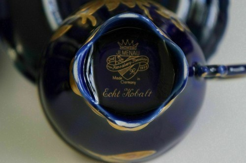 JLMENAU Graf Von Henneberg-Porzellan 1777 Echt Kobalt Germany Coffee Set 16 pcs. - Picture 10 of 10