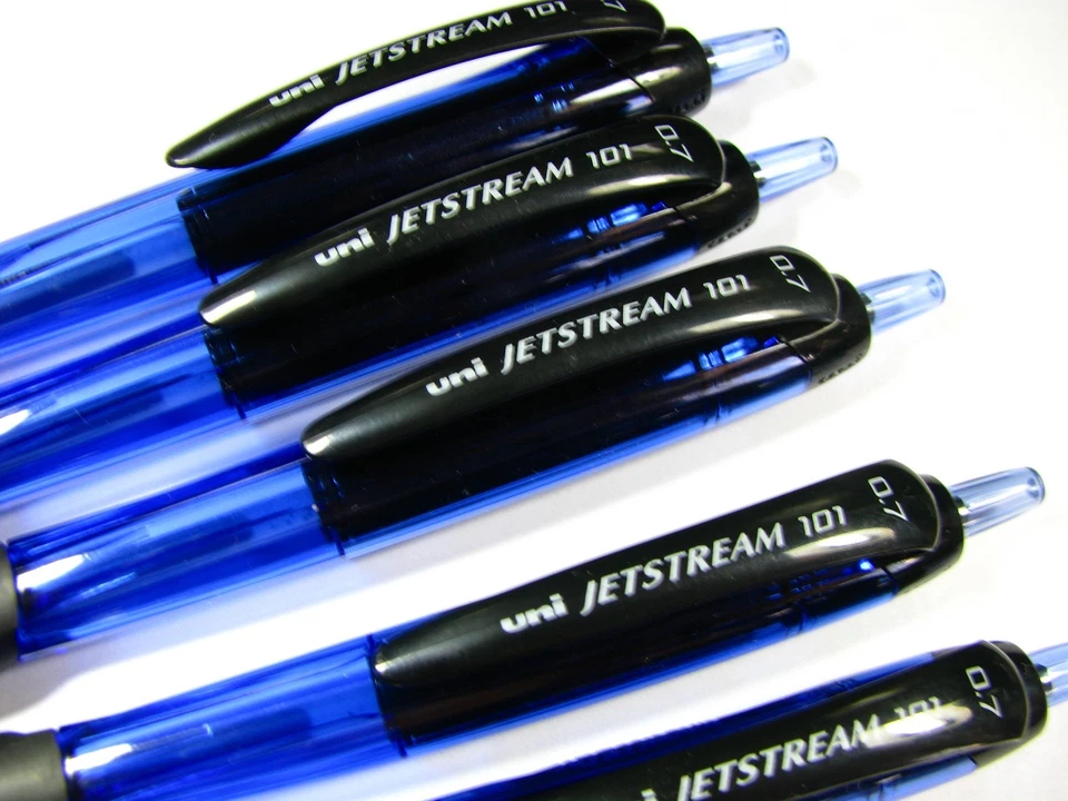 5 x NEW UNI-BALL Retractable Jetstream SXN-101 0.7mm Blue Ball point pen Japan - Image 4 of 4