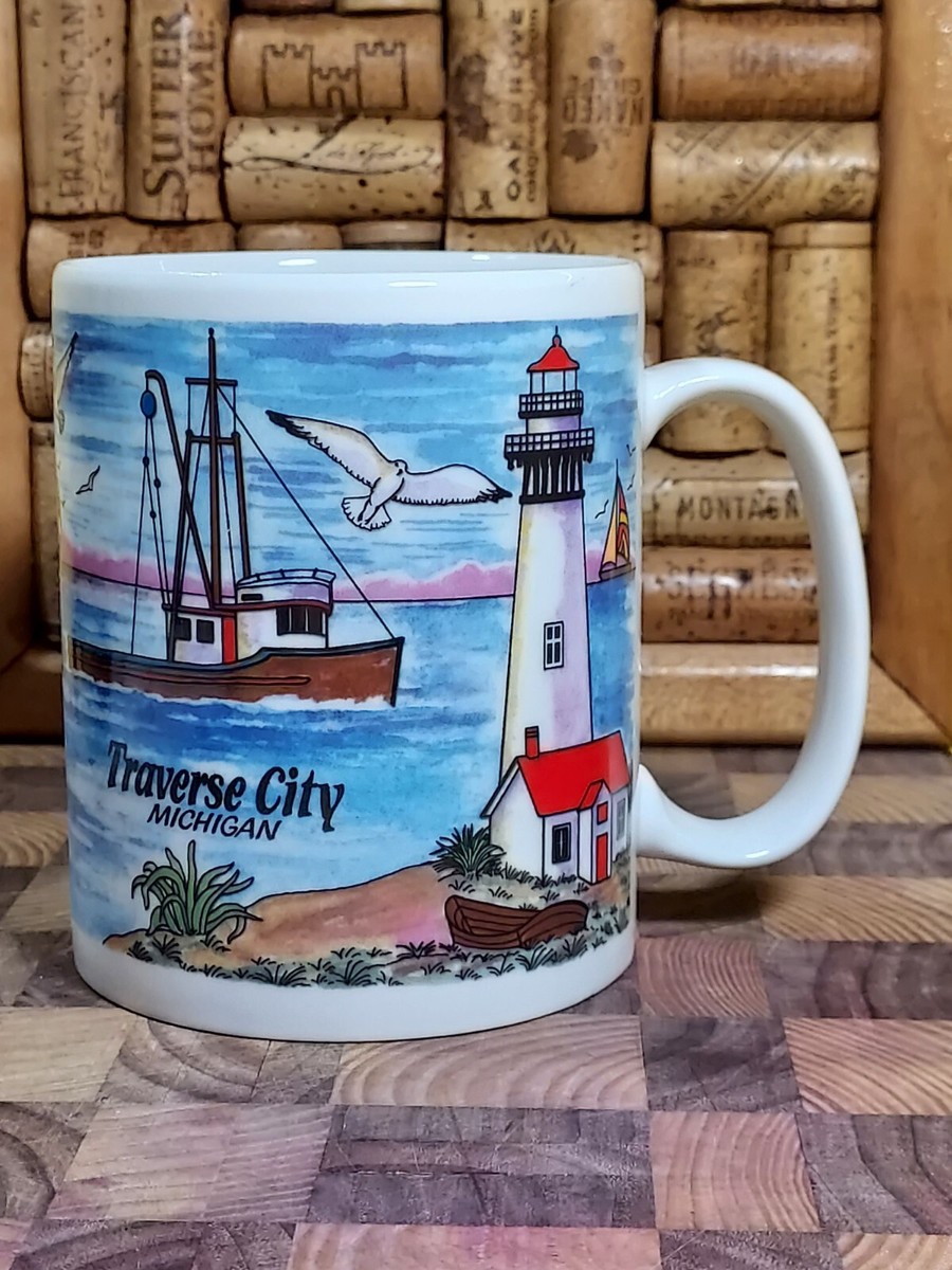 American Gift Collector Series Coffee Mug Traverse City Michigan 