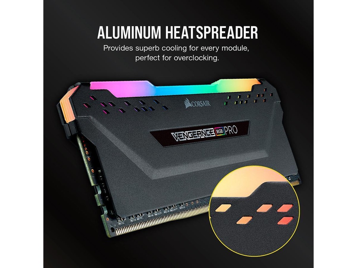 メモリー CORSAIR VENGEANCE RGB PRO 3600MHz 64GB VENGEANCE® RGB PRO 32GB (4 x 8GB) DDR4 DRAM 3600MHz C16