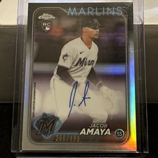 2024 Topps Chrome - Rookie Autographs Refractor- Jacob Amaya /499 RC 