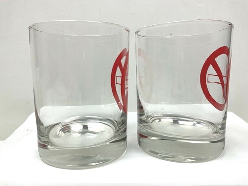 Lot 2 *No Smoking* Whiskey Rocks Glass Cup Low Ball Tumbler Say No to Cigarettes - Picture 3 of 7
