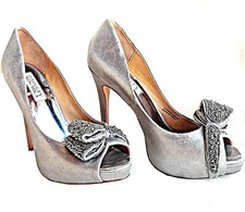 Escarpins Badgley Mischka 'Emily' - Bout Pointu Noir - Taille 8 US - Talons Hauts En Cuir - Neufs Avec Boîte