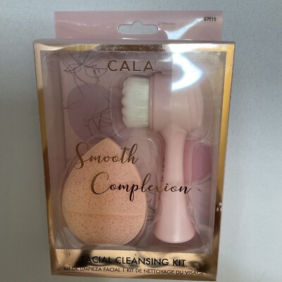 Cala Smooth Complexion Facial Cleansing Kit. Dual Action Facial Cleansing Brush