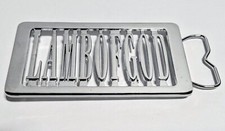 BUCKLE /BELT - LAMB OF GOD - DEATH METAL BAND - 5" X 2 3/4" - STEEL - Used