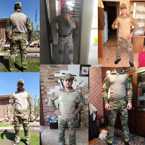 Tactical Combat Shirt Military Uniform Army Tops Camouflage Hunting Long Shirt - Picture 4 of 39