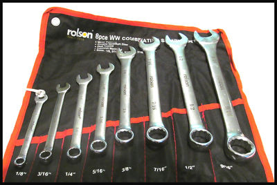 BSA TRIUMPH NORTON WHITWORTH BRITISH WRENCH SET WENTWORTH SPANNER 8 PIECE JAGUAR