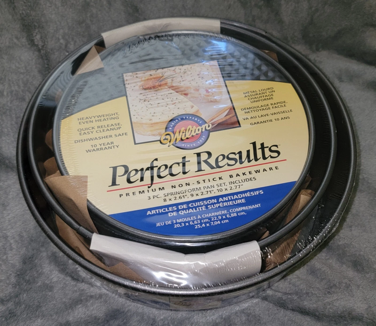 WILTON Perfect Results Springform Pans 3 Piece Round 8", 9" And 10"