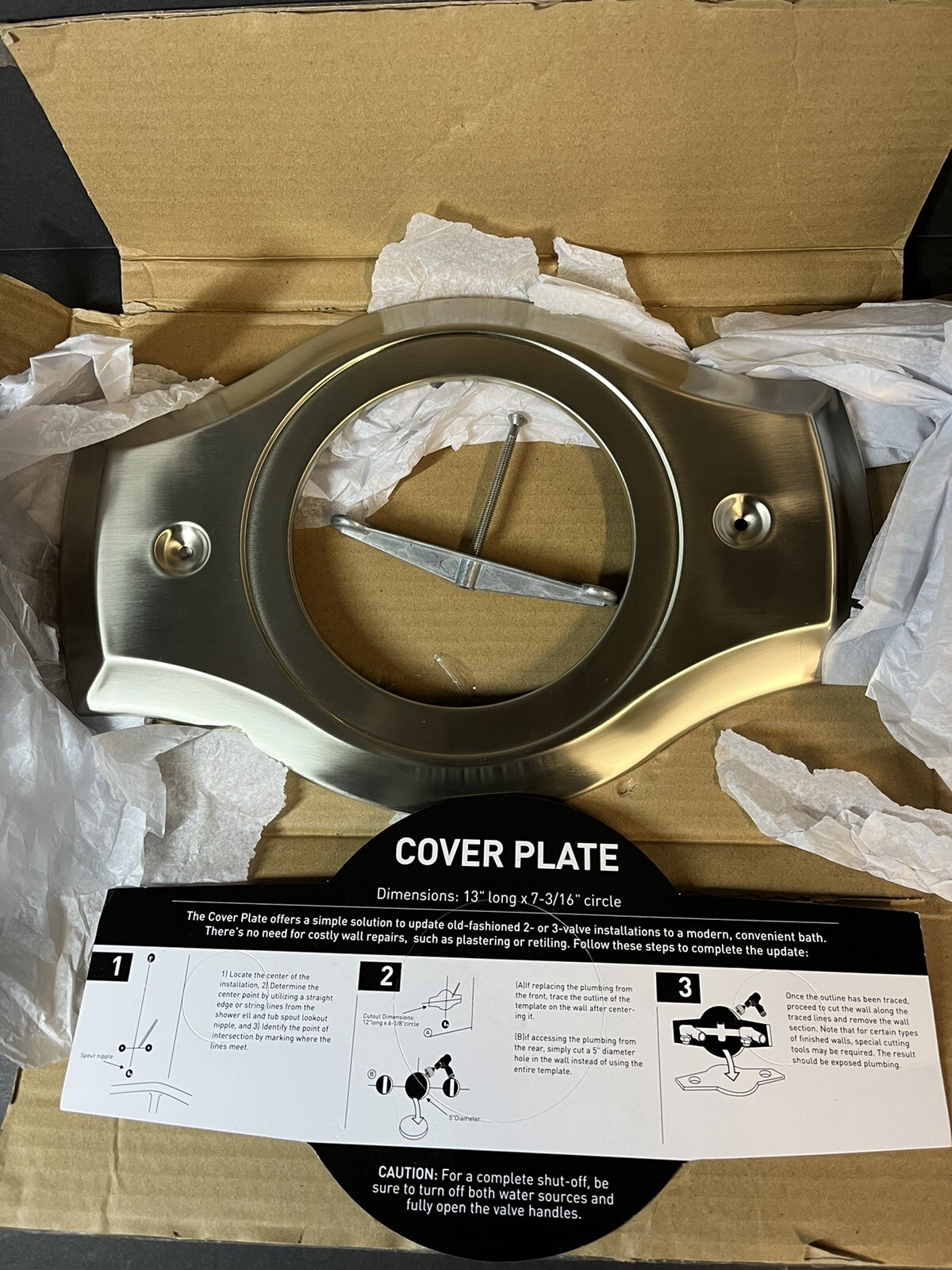 Remodeling Cover Plate for 2 and 3 Handle Tub Chrome 26508019207 eBay