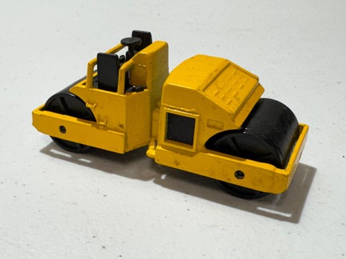 Vintage 1992 Hot Wheels Workhorses Cat Road Roller Collector No.55 Paver Yellow - Picture 2 of 4