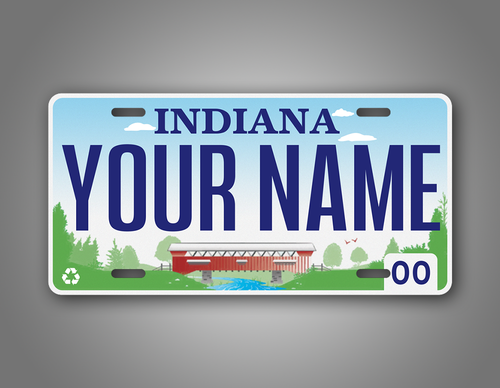Custom Indiana State License Plate / Personalized Text Auto Tag - Foto 7 di 8