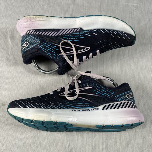 Brooks Glycerin 20 Womens Size 9.5 Running Shoes Blue Gym Sneakers 1203701D499