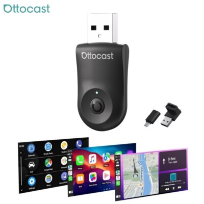 OTTOCAST Mini 2 in 1 Wireless Carplay & Android Auto USB Adapter Auto-Reconnect
