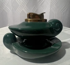 Evans Table Lighter Bone China Genie Aladdin Lamp Lighter & Ashtray