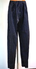 Emporio Armani Dark Blue Striped Women Pants Wide Leg Pleated Front sz 40/6 New