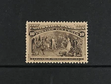 USA Scott # 237 VF OG LH 10c Columbian US Stamp Cat $95