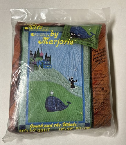 Quilt Pillow Fabric Bible Story Jonah & The Whale Kathy Kits By Majorie Cotton - 第 1/5 張圖片
