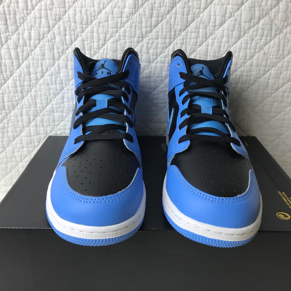 Nike Air Jordan 1 Mid (GS) Shoes Youth Kids SZ 7Y University Blue