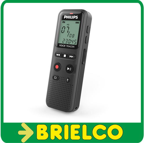 GRABADORA DIGITAL DICTAFONO Y REPRODUCTOR DE VOZ PHILIPS 8GB DVT1160 BD5455 - Imagen 2 de 3