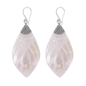 Sterling Silver Fancy Earring With Mother Of Pearl
