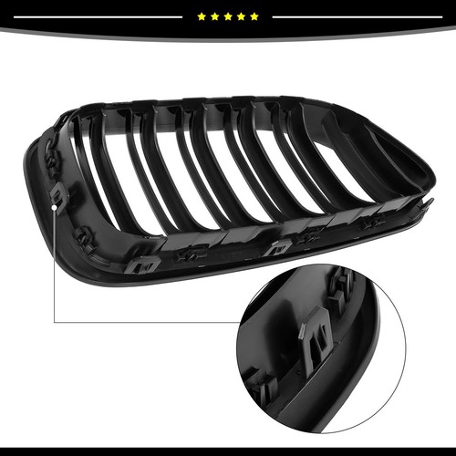 Piece of 2 Glossy Black Front Kidney Bumper Grill Grille fit for BMW M6 2012-18 - Foto 6 di 8