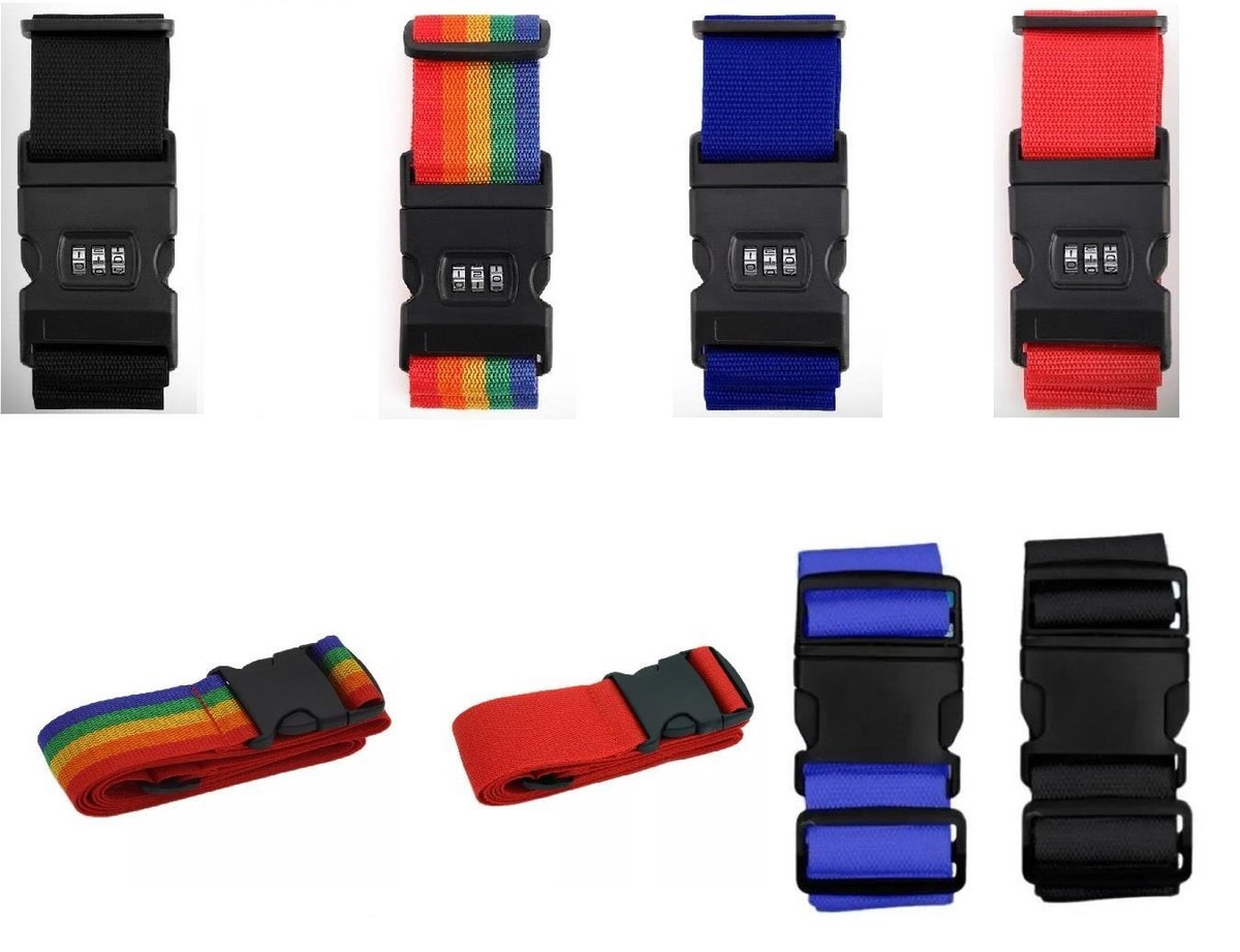 Adjustable Strong Luggage Straps Safety Travel Suitcase Baggage Tie Belt  Lock