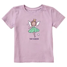 Life is Good. Toddler Tiny Dancer Short Sleeve Crusher Tee, Violet Purple