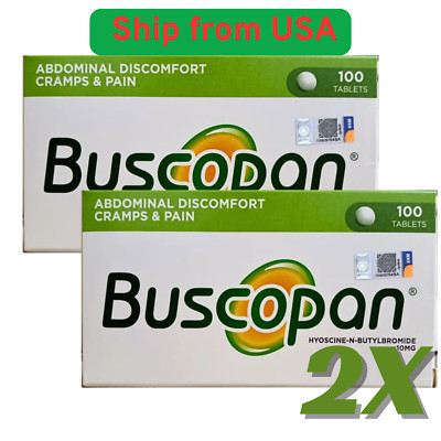 2X 100 tablets Irritable Stomach Discomfort Cramps Pain Relief 10mg Exp 01/2026